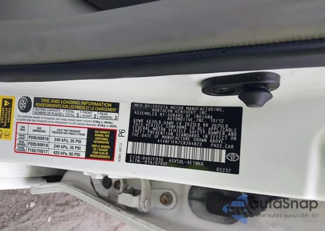 2012 Toyota Camry Le from USA, damaged, VIN 4T4BF1FK7CR264823